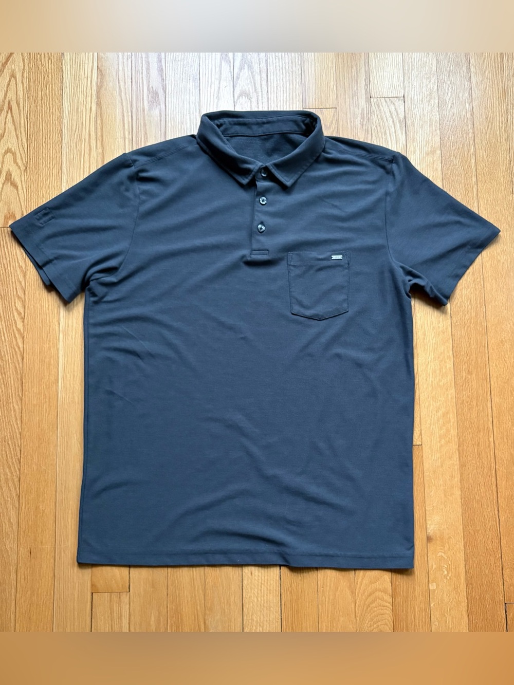 Vuori Men’s Short Sleeve Ace Polo Shirt Large Dark Gray Solid